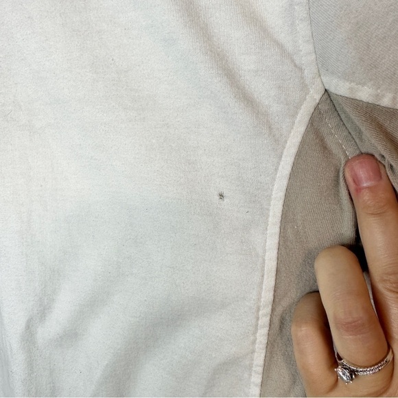 Harley Davidson Thrashed Collared Biker Motorcycle Shirt Cream Tan Logo Large - Picture 9 of 9